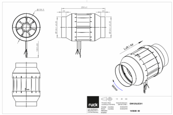 Ruck axial fan / EM 125L EC 01 / RV-145680 - Image 3