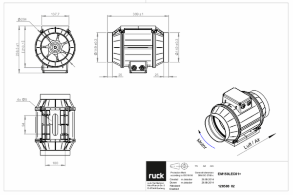 Ruck axial fan / EM 150L EC 01 / RV-128588 - Image 3