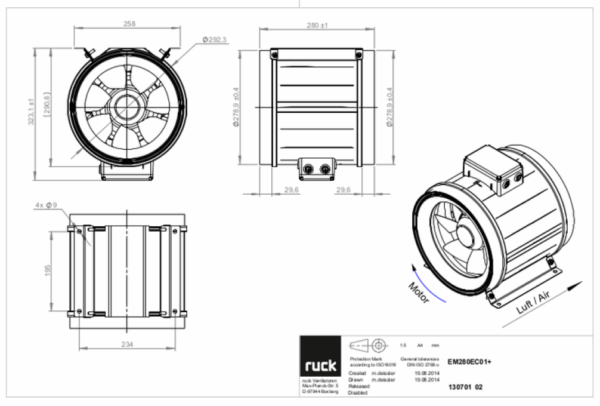 Ruck axial fan / EM 280 EC 01 / RV-130701 - Image 3