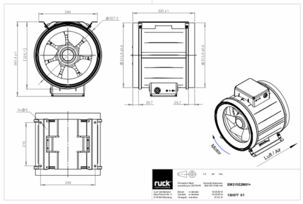 Ruck axial fan / EM 315 E2M 01 / RV-130677 - Image 3