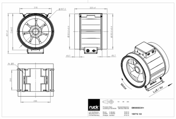 Ruck axial fan / EM 355 EC 01 / RV-130712 - Image 3