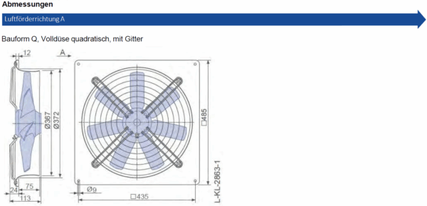 ZIEHL-ABEGG Axial fan / FC035-4DQ.2C.A7 / ZV-125090 - Image 5