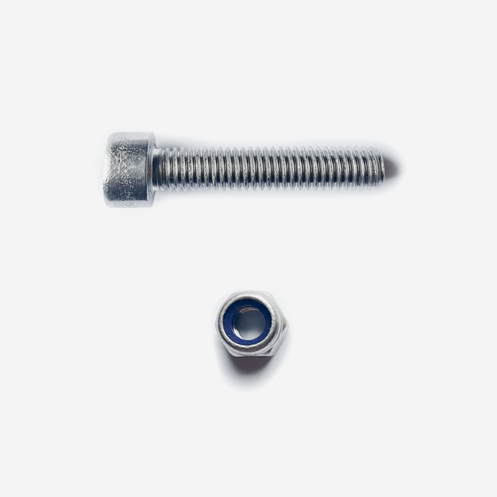 Screws and nuts M6 self-locking, for connecting trolleys with the chain - 1000 pieces