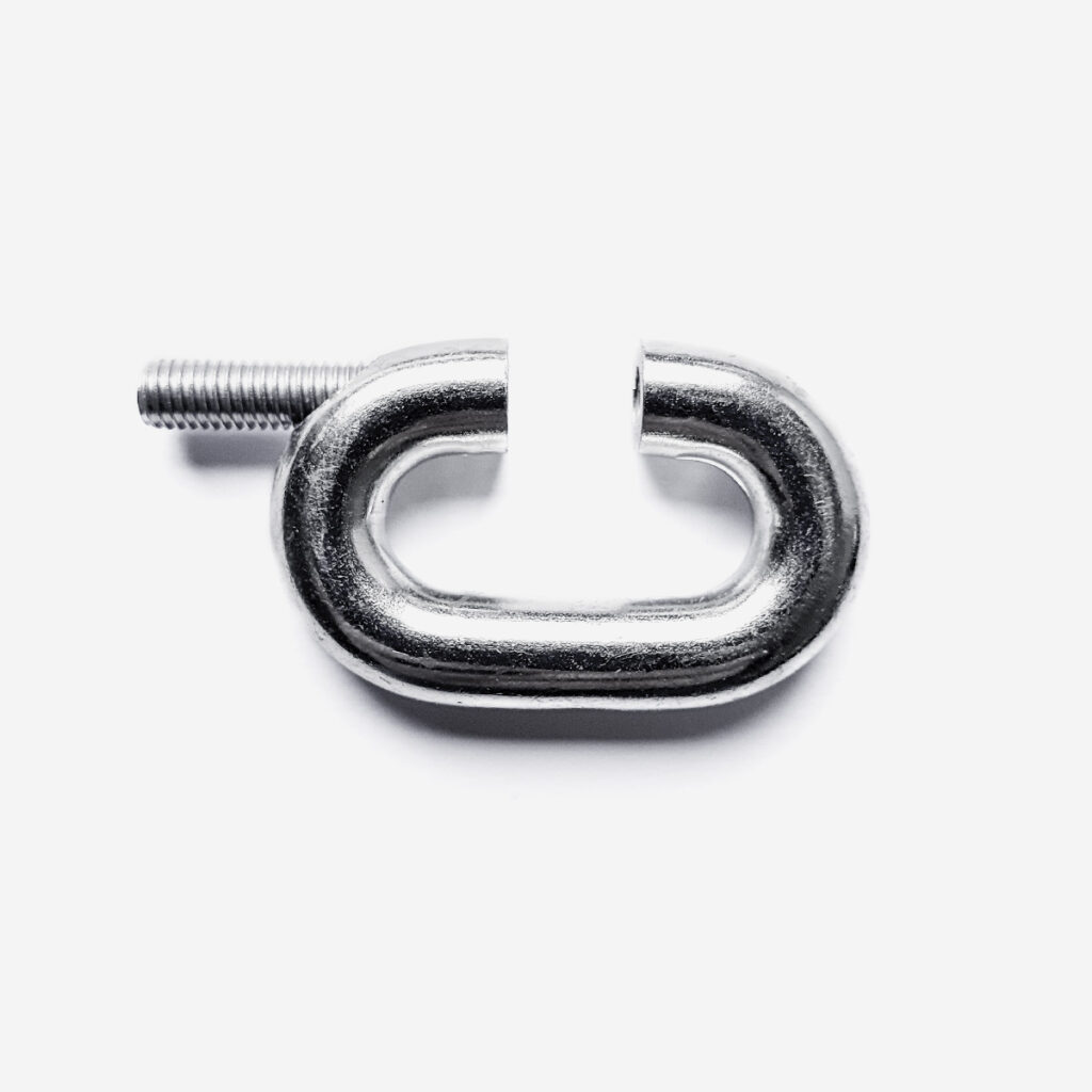 Chain connecting links 8x25, stainless steel, hardened, e-polished, 25 pieces, 8,82€/pc. net.